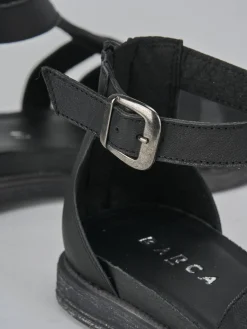 Sandali tacco 1cm pelle nero