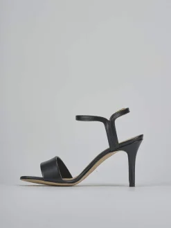 Sandali tacco 7cm pelle nero