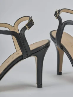 Sandali tacco 7cm pelle nero