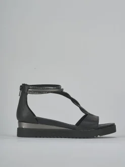 Sandali tacco 2cm pelle nero