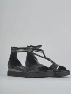 Sandali tacco 2cm pelle nero
