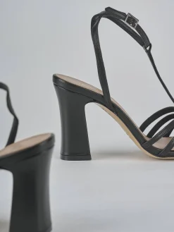 Sandali tacco 9cm pelle nero