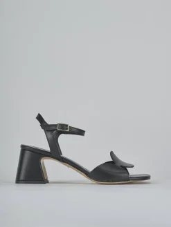 Sandali tacco 5cm pelle nero