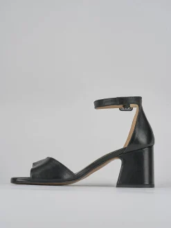 Sandali tacco 7cm pelle nero