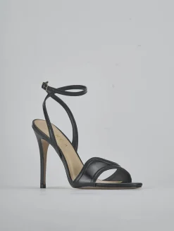 Sandali tacco 10cm pelle nero