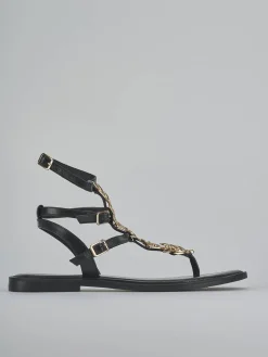 Sandali tacco 1cm pelle nero