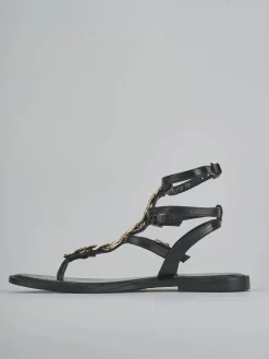 Sandali tacco 1cm pelle nero