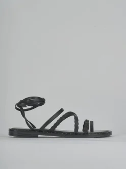 Sandali tacco 1cm pelle nero