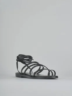 Sandali tacco 1cm pelle nero