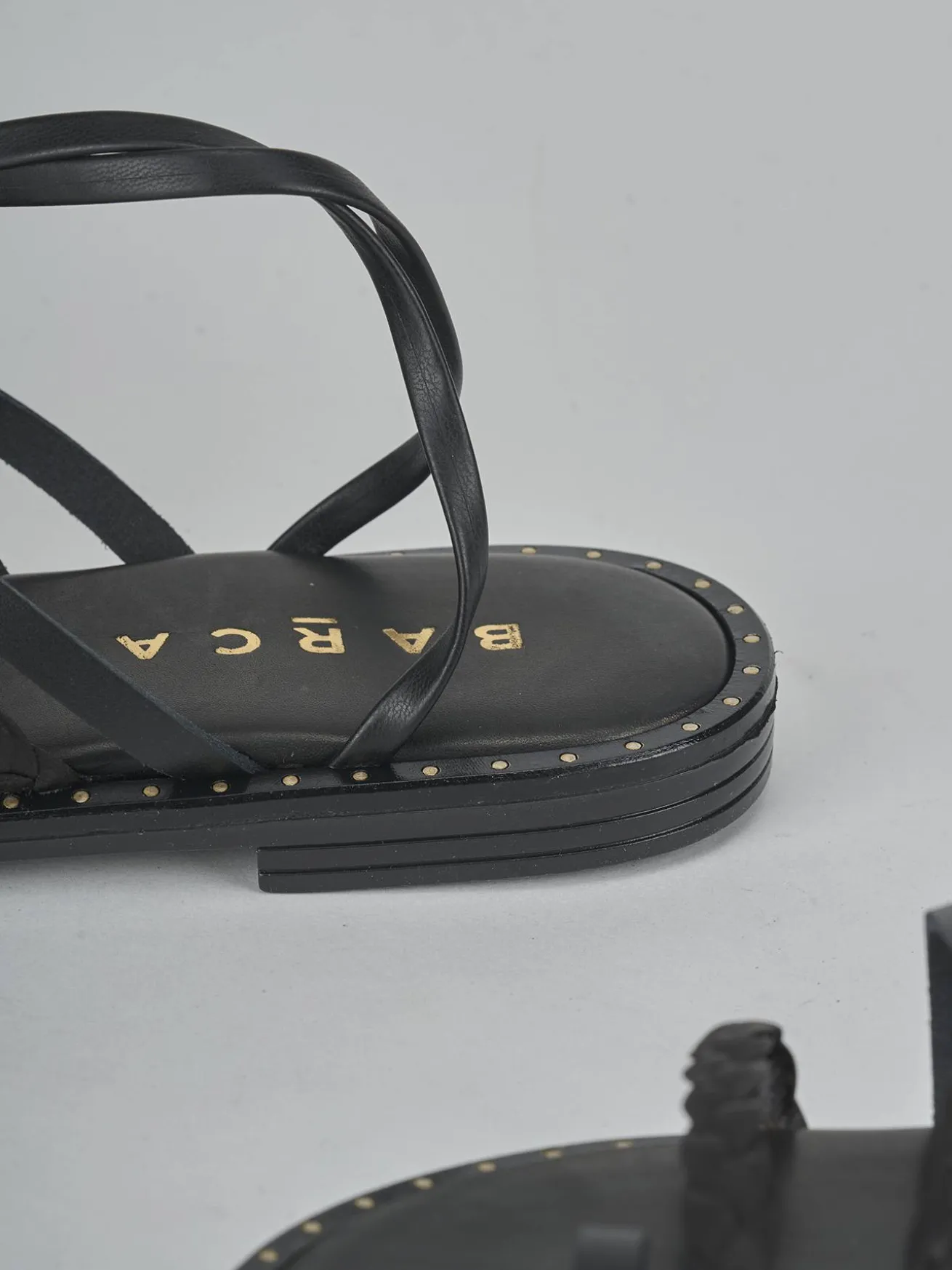 Sandali tacco 1cm pelle nero