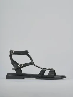 Sandali tacco 1cm pelle nero