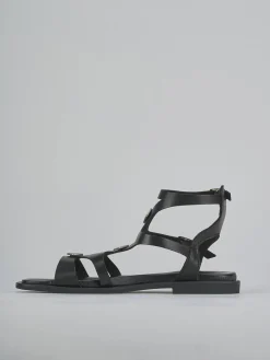 Sandali tacco 1cm pelle nero