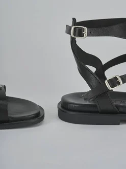 Sandali tacco 1cm pelle nero