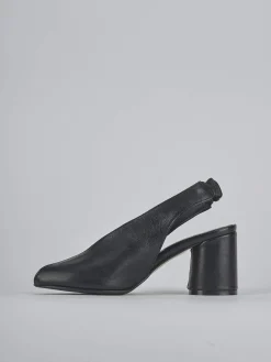 Sandali tacco 7cm pelle nero