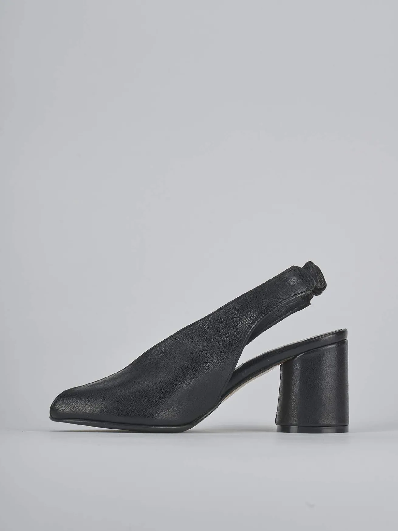 Sandali tacco 7cm pelle nero