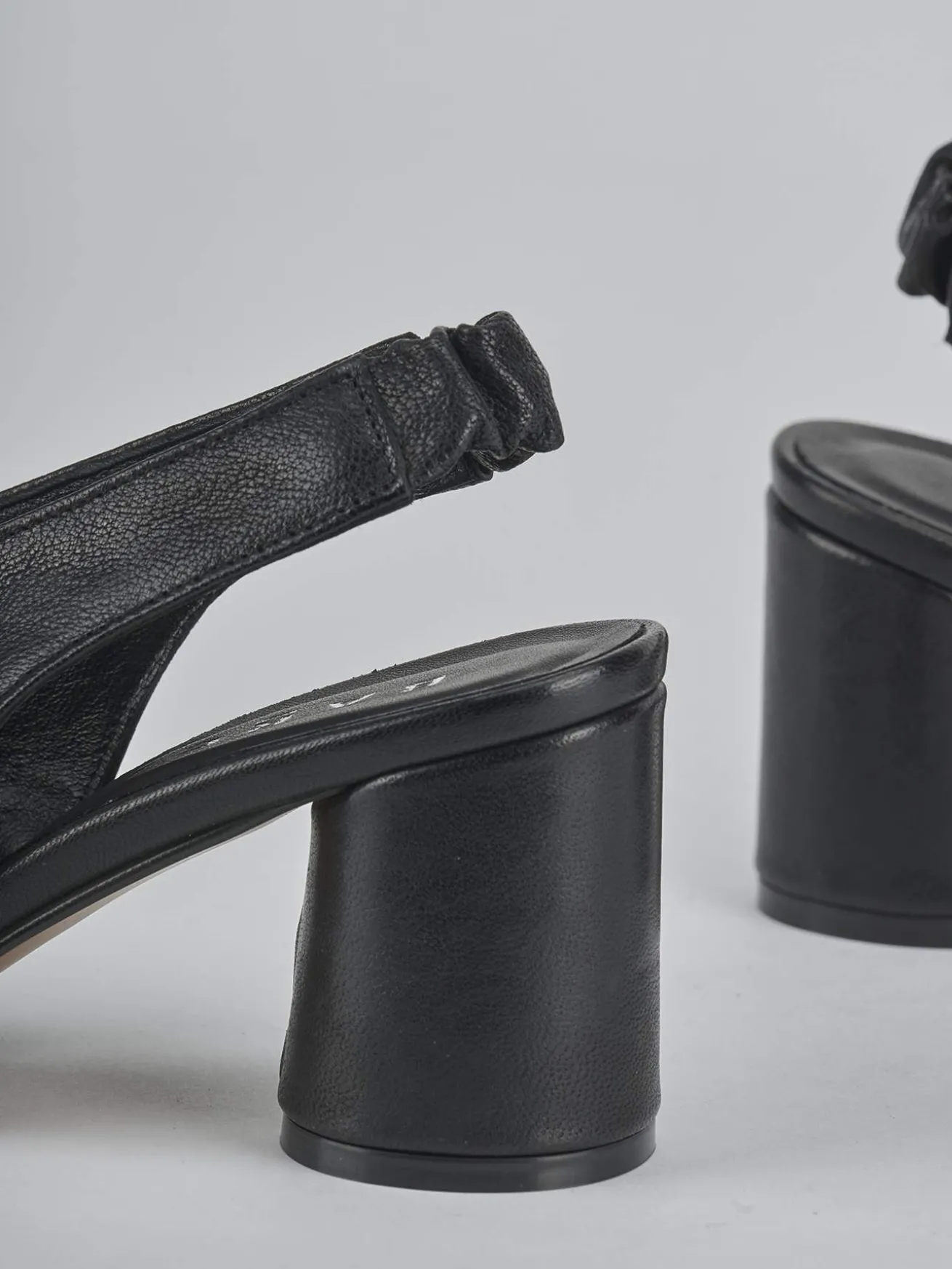 Sandali tacco 7cm pelle nero