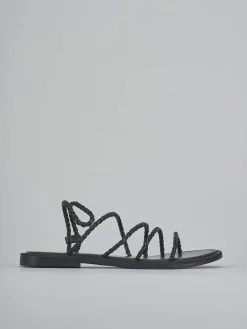 Sandali tacco 1cm pelle nero