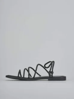 Sandali tacco 1cm pelle nero