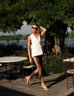 Sandali tacco 5cm pelle oro