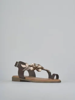 Sandali tacco 1cm pelle rame