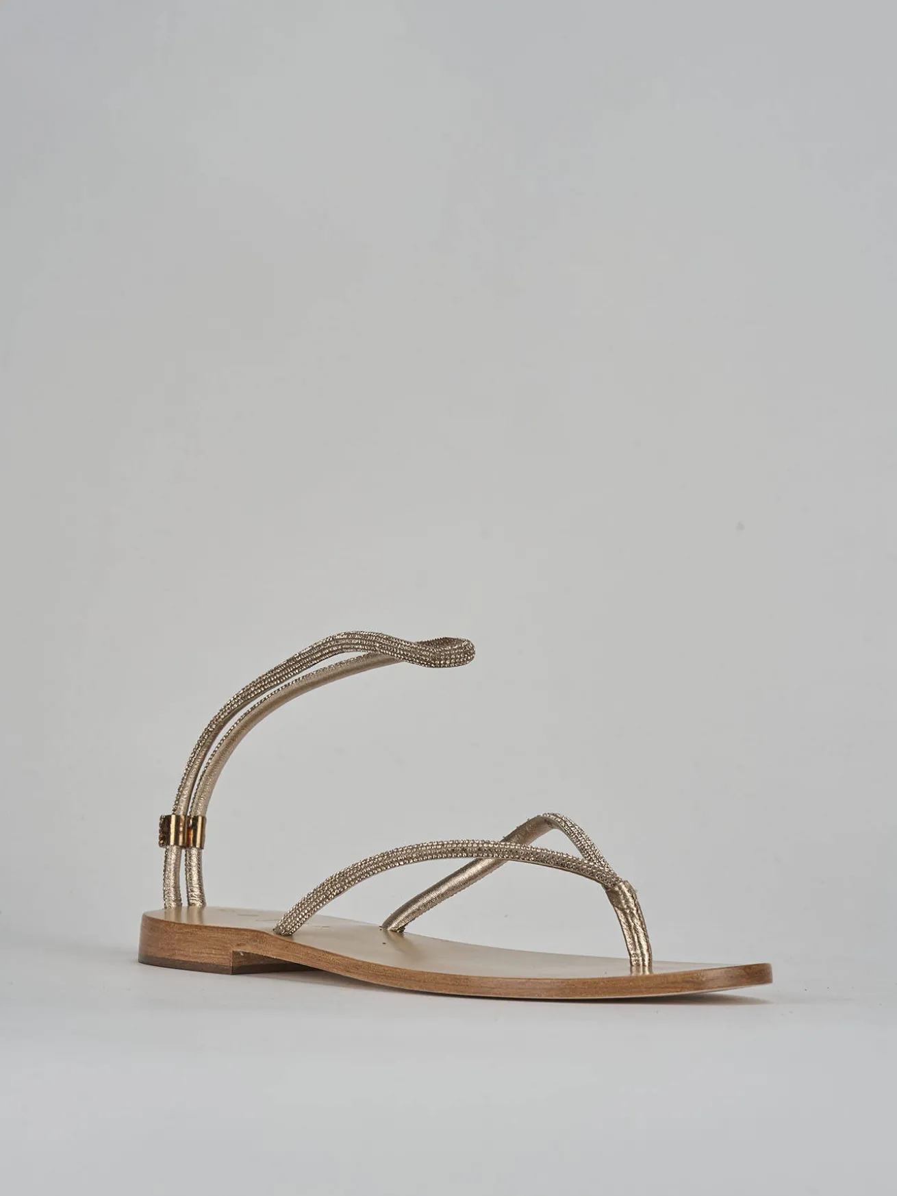 Sandali tacco 1cm pelle rosa