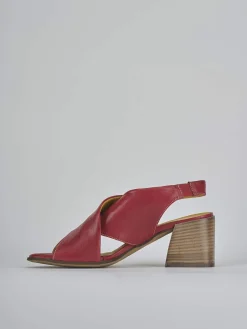 Sandali tacco 6cm pelle rosso