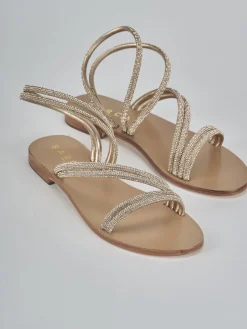 Sandali tacco 1cm pelle rosa