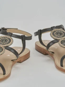 Sandali tacco 1cm pelle testa