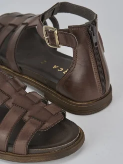 Sandali tacco 1cm pelle testa