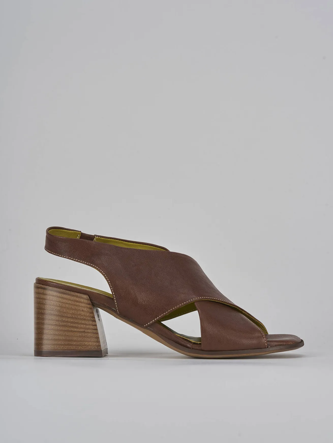 Sandali tacco 5cm pelle testa