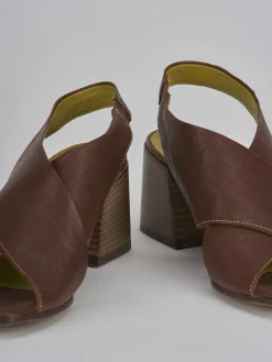 Sandali tacco 5cm pelle testa