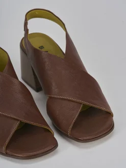 Sandali tacco 5cm pelle testa