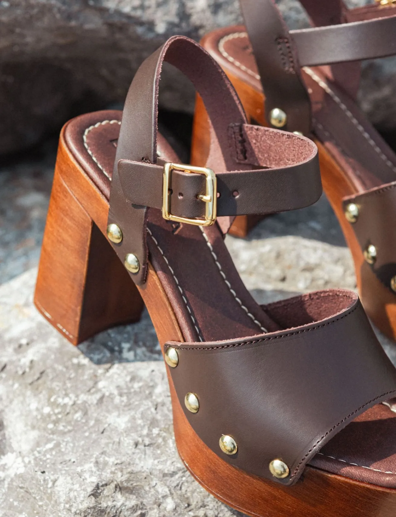 Sandali tacco 10cm pelle testa