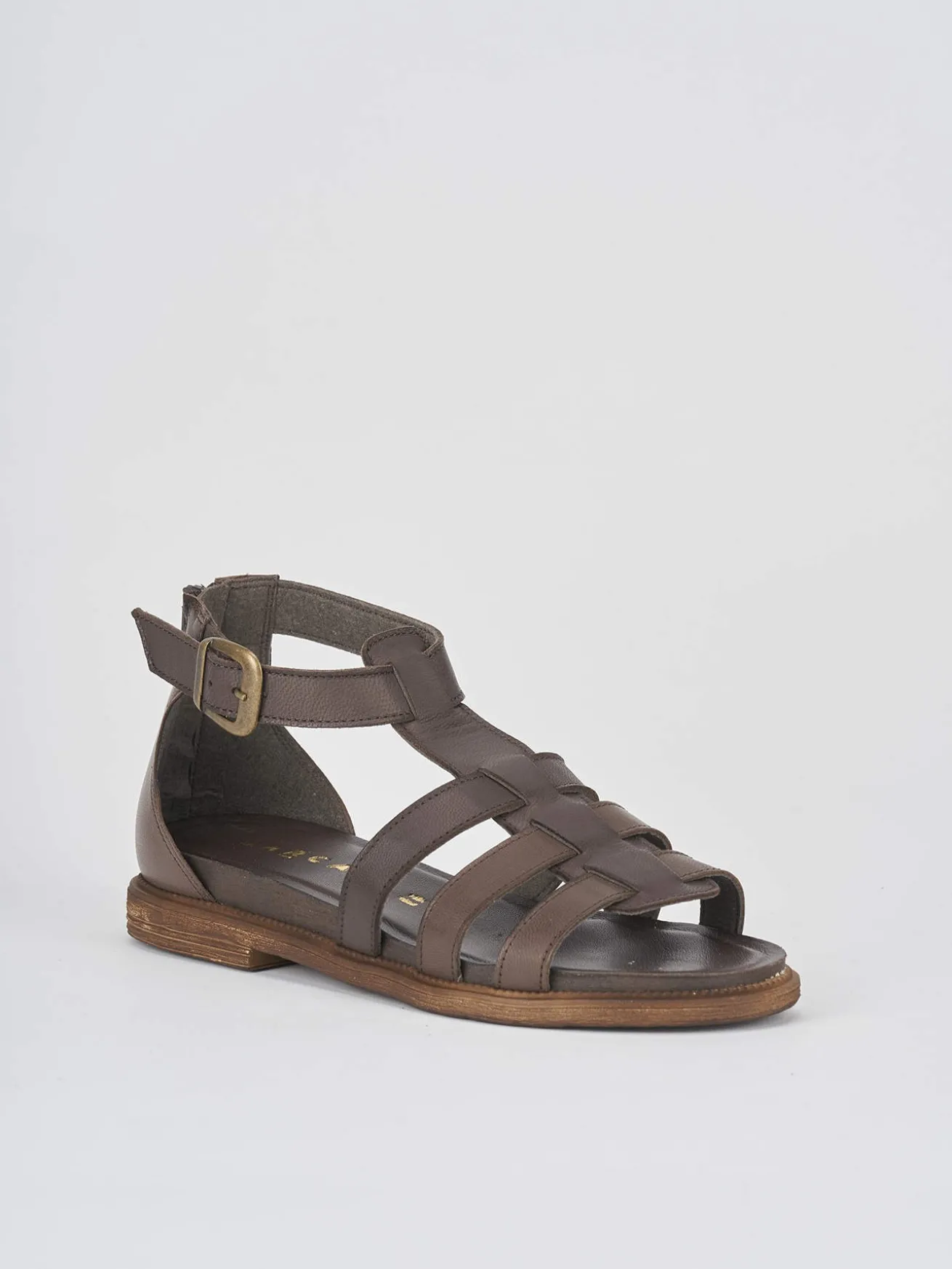 Sandali tacco 1cm pelle testa