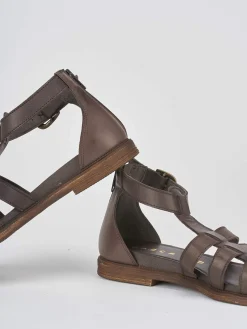 Sandali tacco 1cm pelle testa