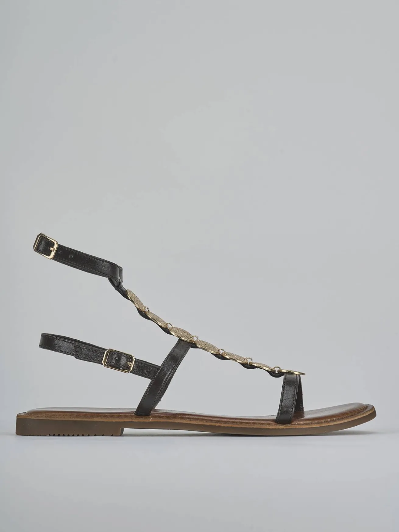 Sandali tacco 1cm pelle testa