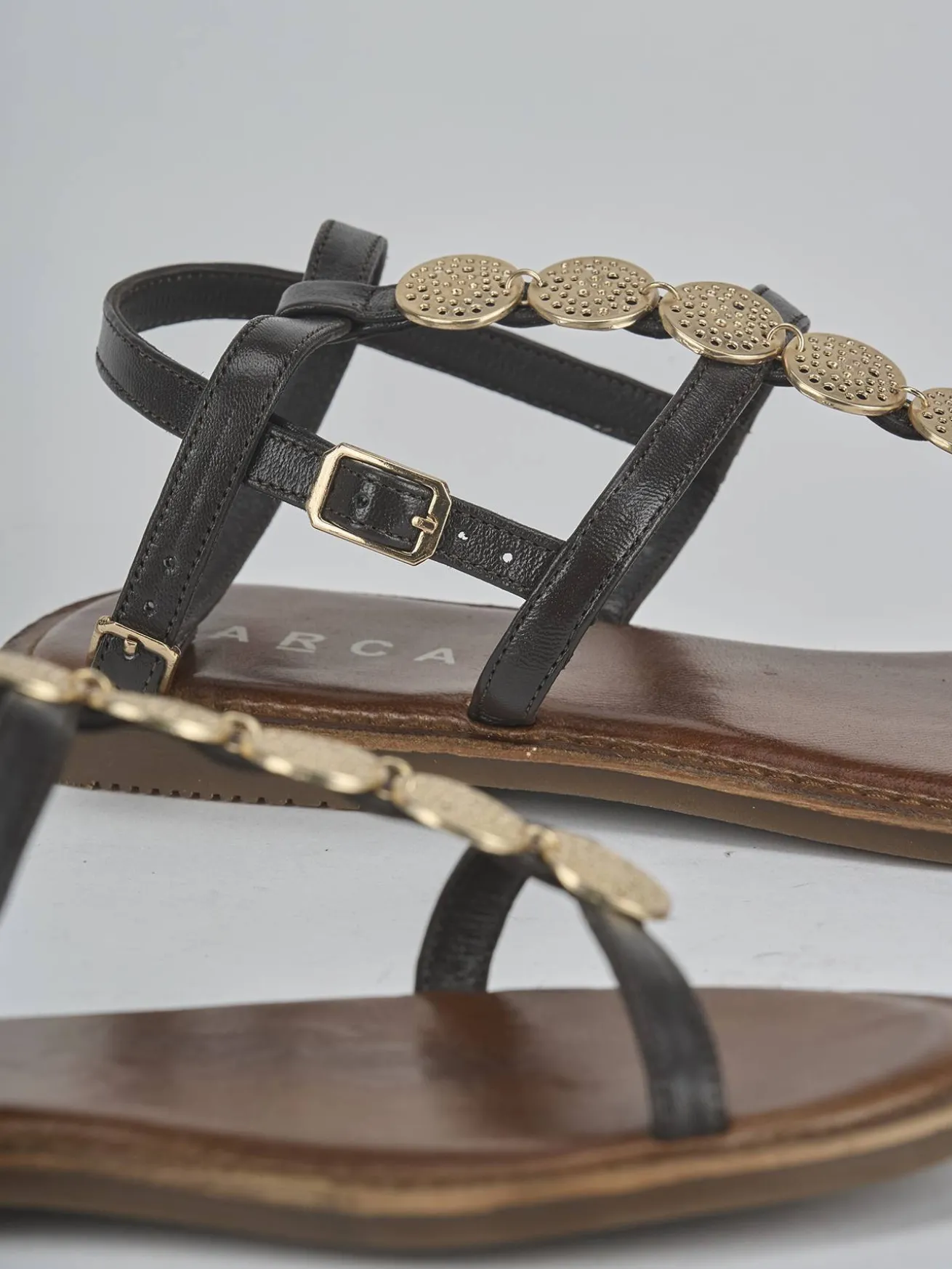 Sandali tacco 1cm pelle testa