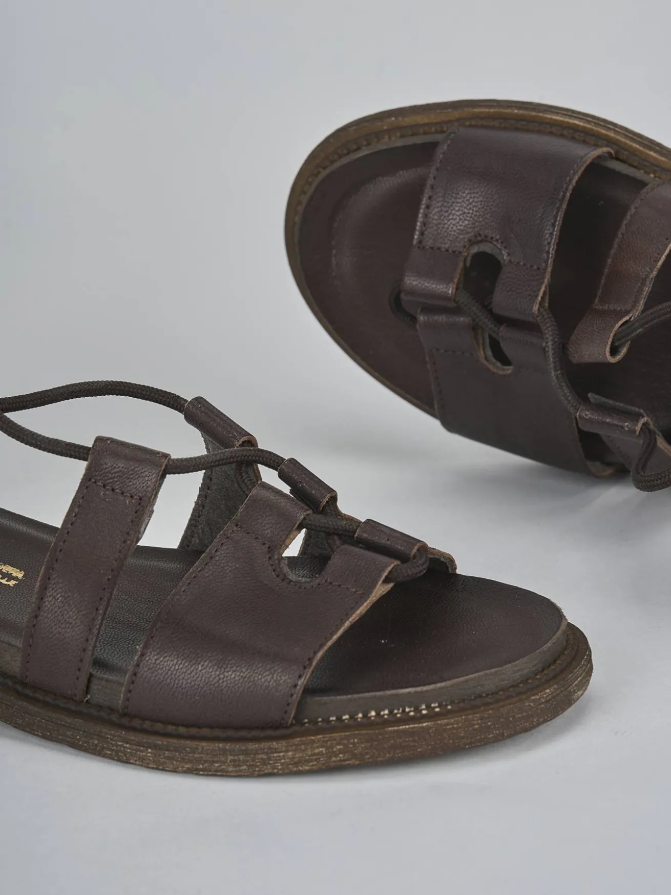 Sandali tacco 1cm pelle testa