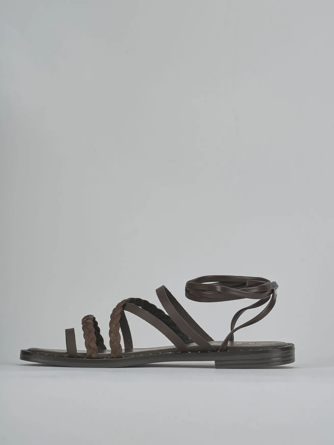 Sandali tacco 1cm pelle testa