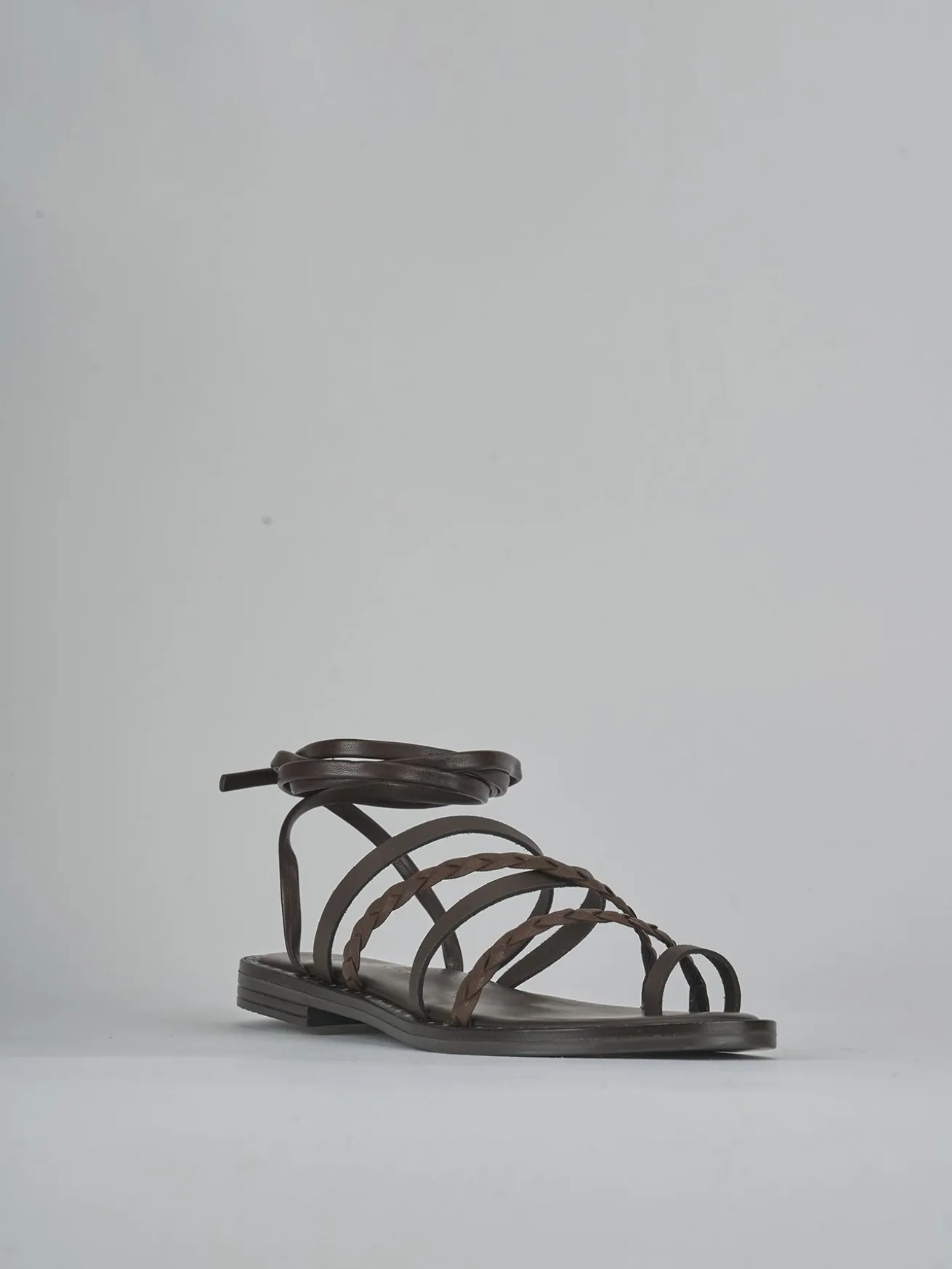 Sandali tacco 1cm pelle testa