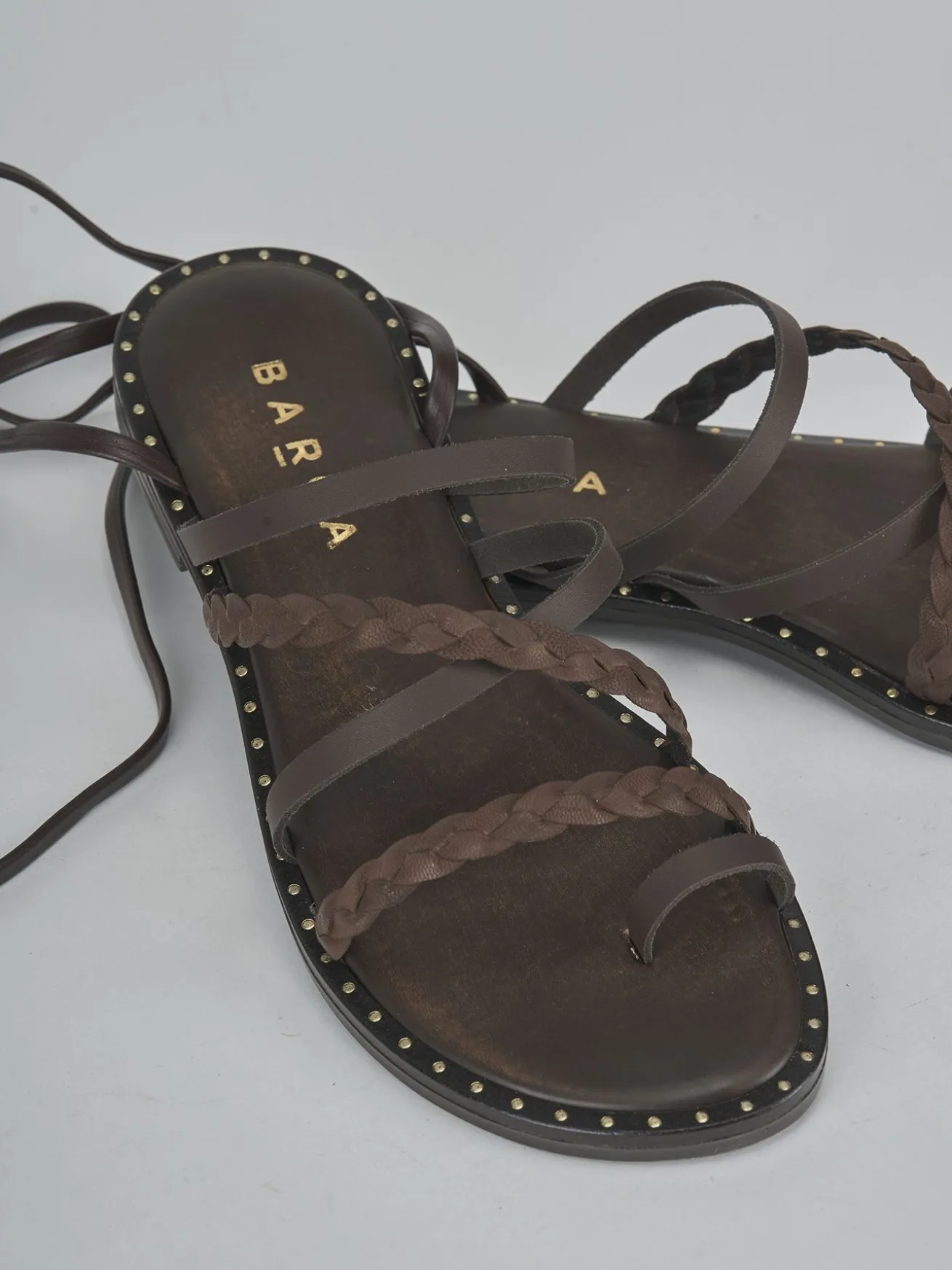 Sandali tacco 1cm pelle testa