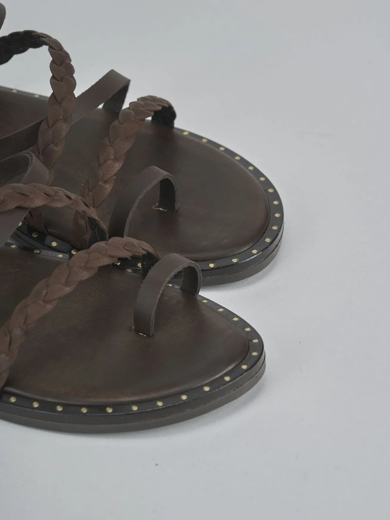 Sandali tacco 1cm pelle testa