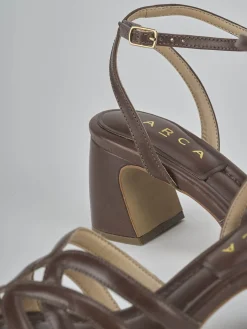 Sandali tacco 6cm pelle testa