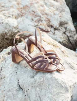 Sandali tacco 6cm pelle testa