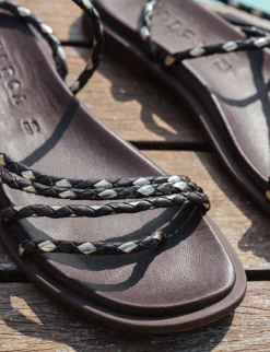 Sandali tacco 1cm pelle testa