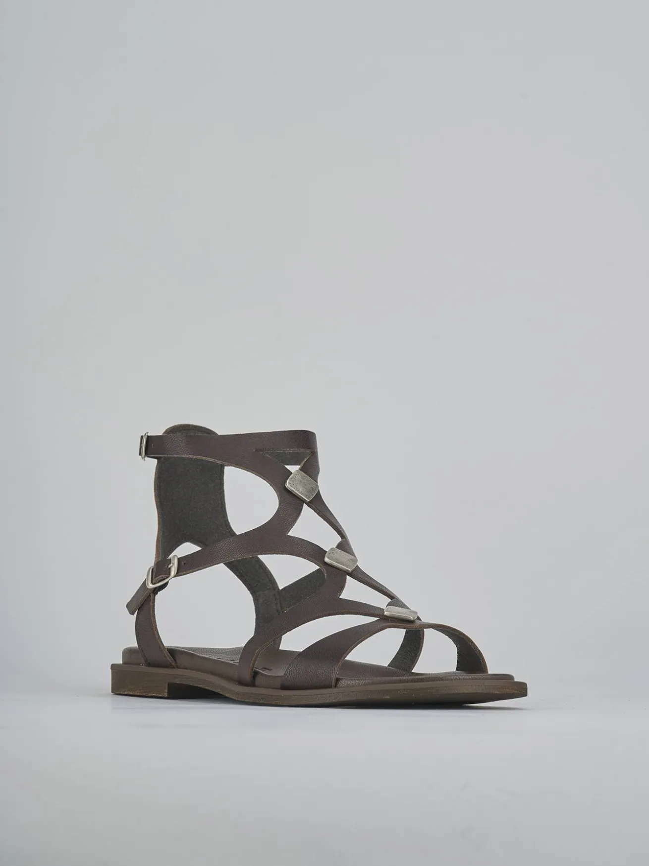 Sandali tacco 1cm pelle testa