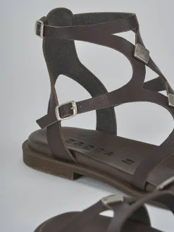 Sandali tacco 1cm pelle testa