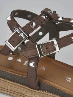 Sandali tacco 1cm pelle testa