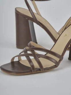 Sandali tacco 8cm pelle testa