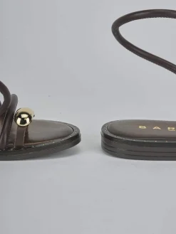 Sandali tacco 1cm pelle testa